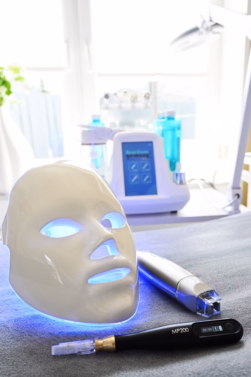 LED-Maske und Hydrafacial-Gerät für die Gesichtsbehandlung
